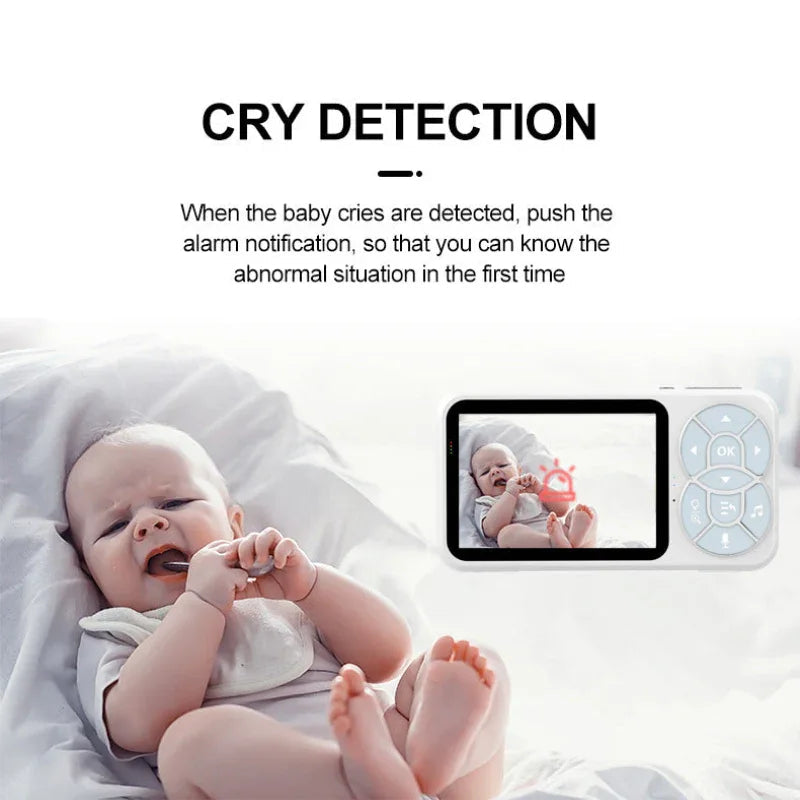Babyphone avec mode VOX Vision nocturne couleur Alarme lumineuse et sonore Caméra de surveillance intelligente