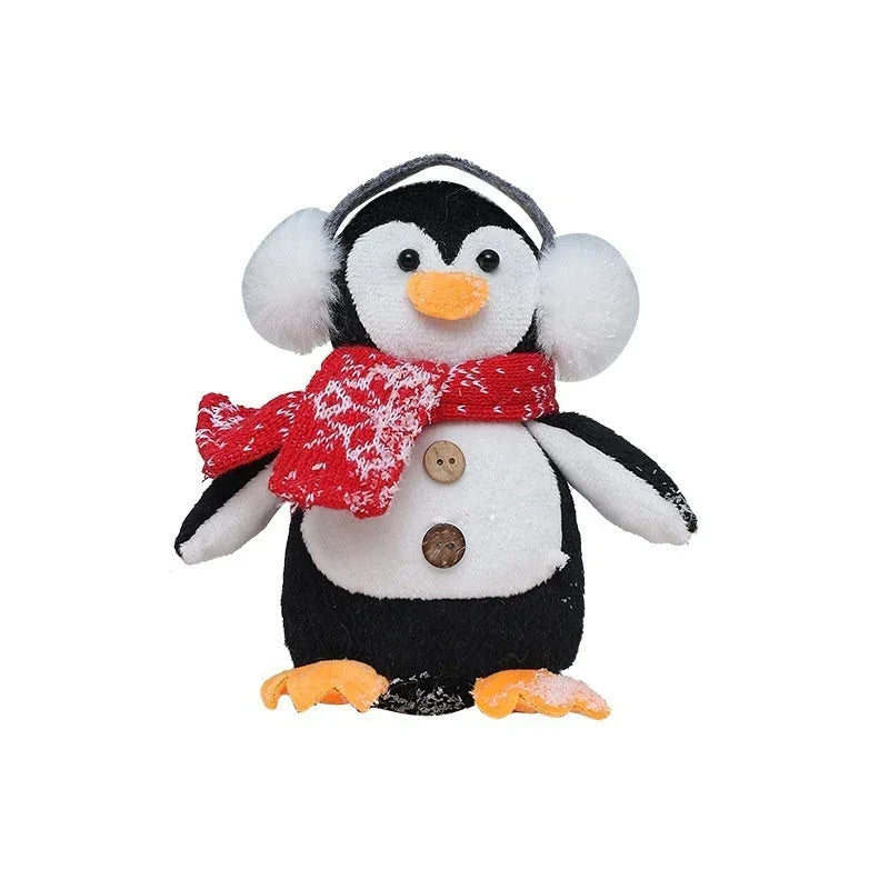Décorations de Noël Petite poupée pingouin de Noël