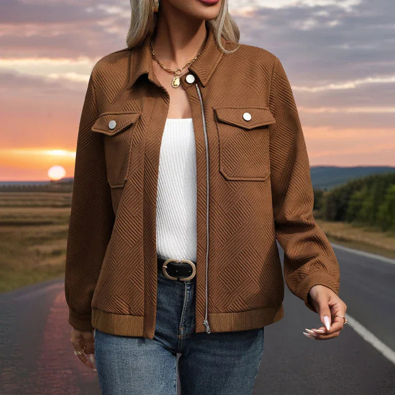 Veste décontractée ample style Maillard pour femme