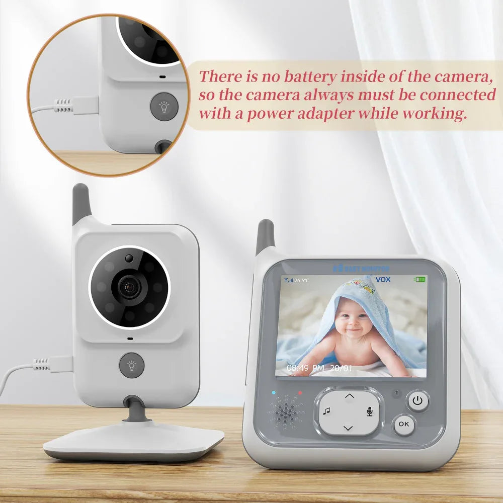 Moniteur Bébé Portable Vidéo Couleur Sans Fil