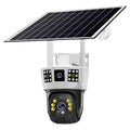 Caméra de surveillance de sécurité solaire à trois écrans pour la sécurité domestique