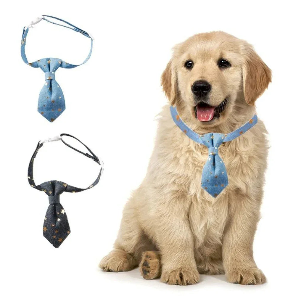 Cravate longue réglable de luxe pour chien, décoration animale, accessoires pour chat et animal de compagnie