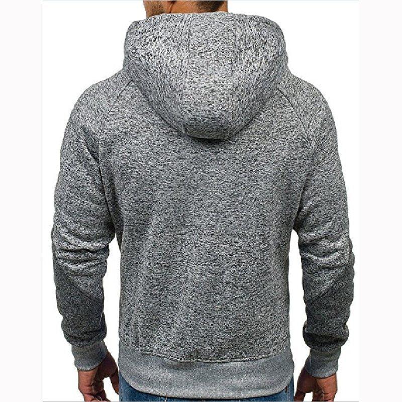 Herren-Langarm-Kapuzenpullover mit Brusttasche