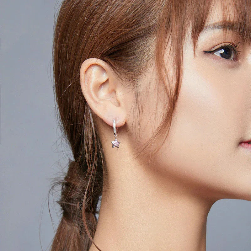 Boucles d'oreilles pentagramme fantaisie pour femme