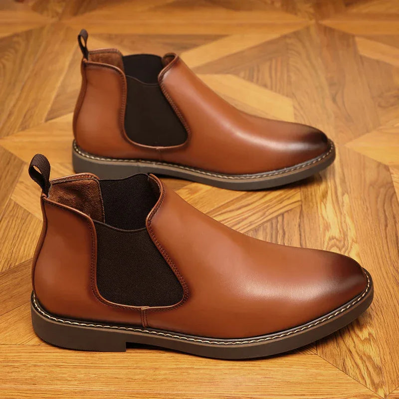 Herbst Winter Frühling Elastische Chelsea Boots Für Herren