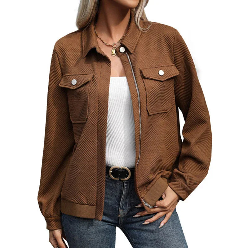 Veste décontractée ample style Maillard pour femme