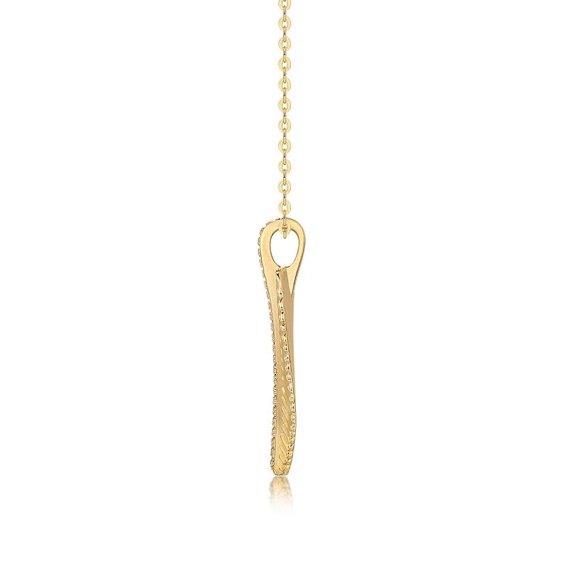 Pendentif feuille tombée Moissanite qualité supérieure Étoile SS925 en argent et plaqué or