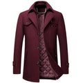 Manteau d'hiver chaud et épais en laine pour homme