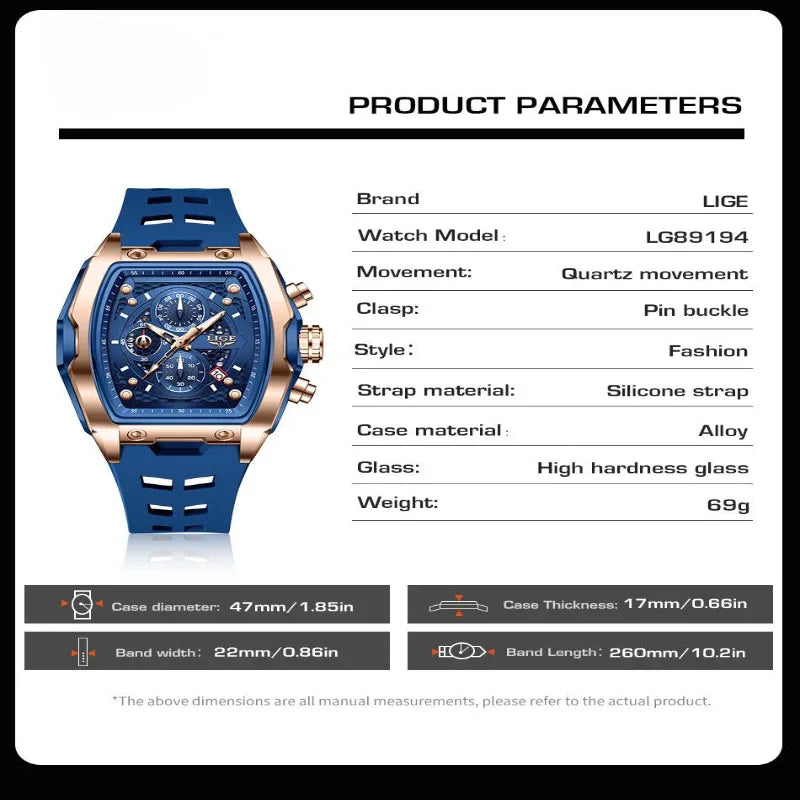 Montre à quartz pour hommes décontractée et tendance