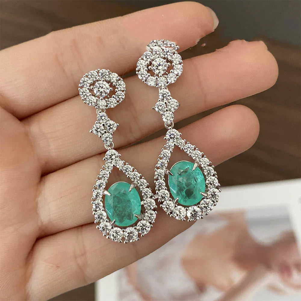 Boucles d'oreilles élégantes en bleu pour femme