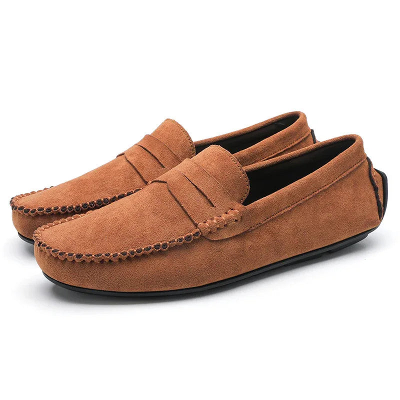 Chaussures pour hommes Mocassins en cuir respirants à enfiler