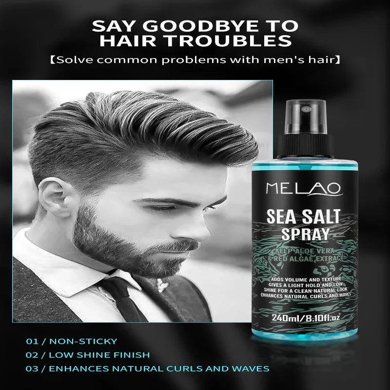 Natürliches Meersalzspray für Männer und Frauen, verleiht sofortiges Volumen, Textur, Dicke, leichte Festigkeit, texturgebend und verdickend