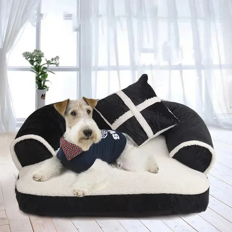 Weiches Katzen-Hundebett Warme Bequeme Sofa mit Kissen