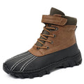 Chaussures d'hiver en polaire à lacets imperméables avec semelle antidérapante, bottes de neige chaudes d'extérieur pour homme