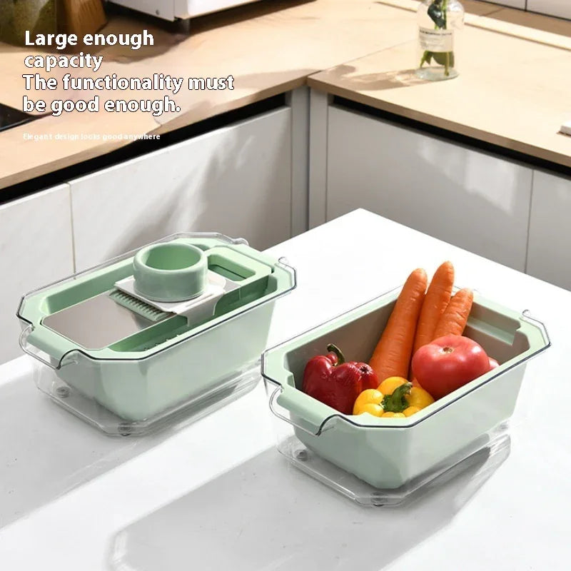 Râpe multifonctionnelle en acier inoxydable Hachoir de cuisine domestique Trancheuse de légumes et de fruits