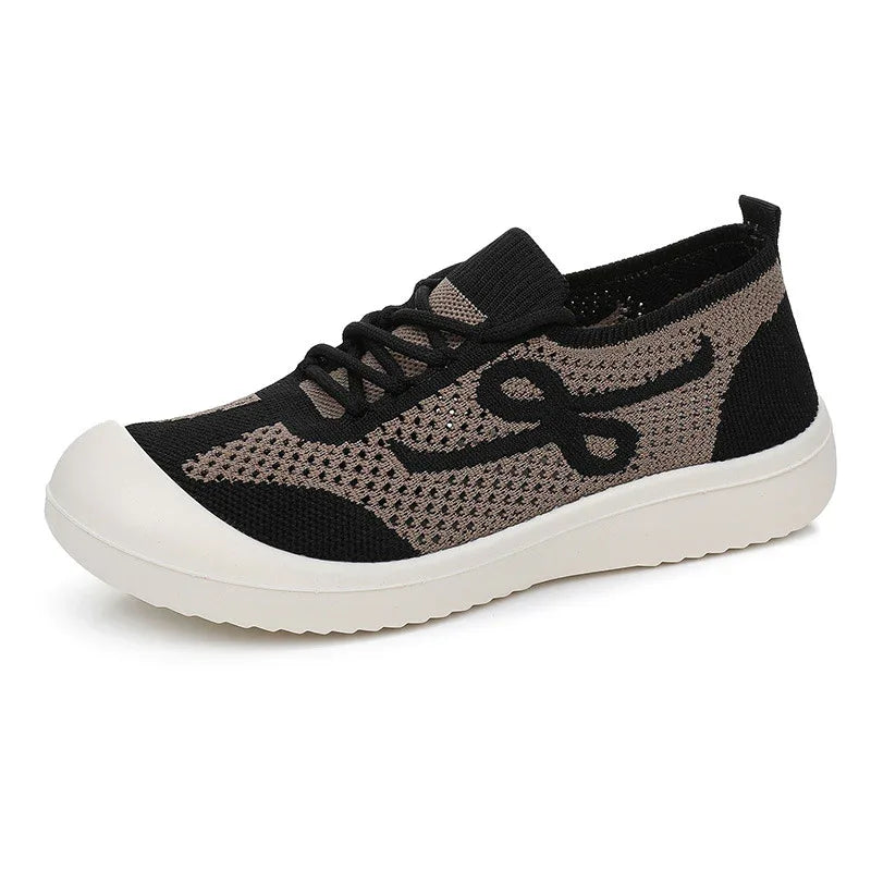 Damen Retro Sneakers Plateau Bequeme Soft Bottom Sportschuhe für Frauen
