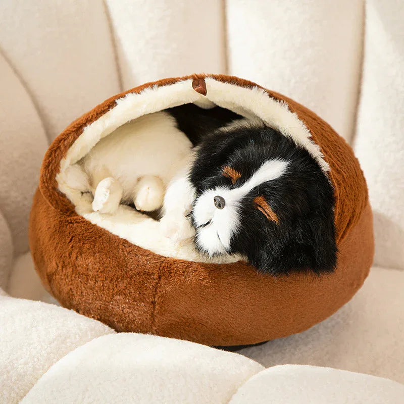 Niche universelle pour animaux de compagnie pour toutes les saisons, Nid de couchage pour chat, Niche semi-fermée pour chien