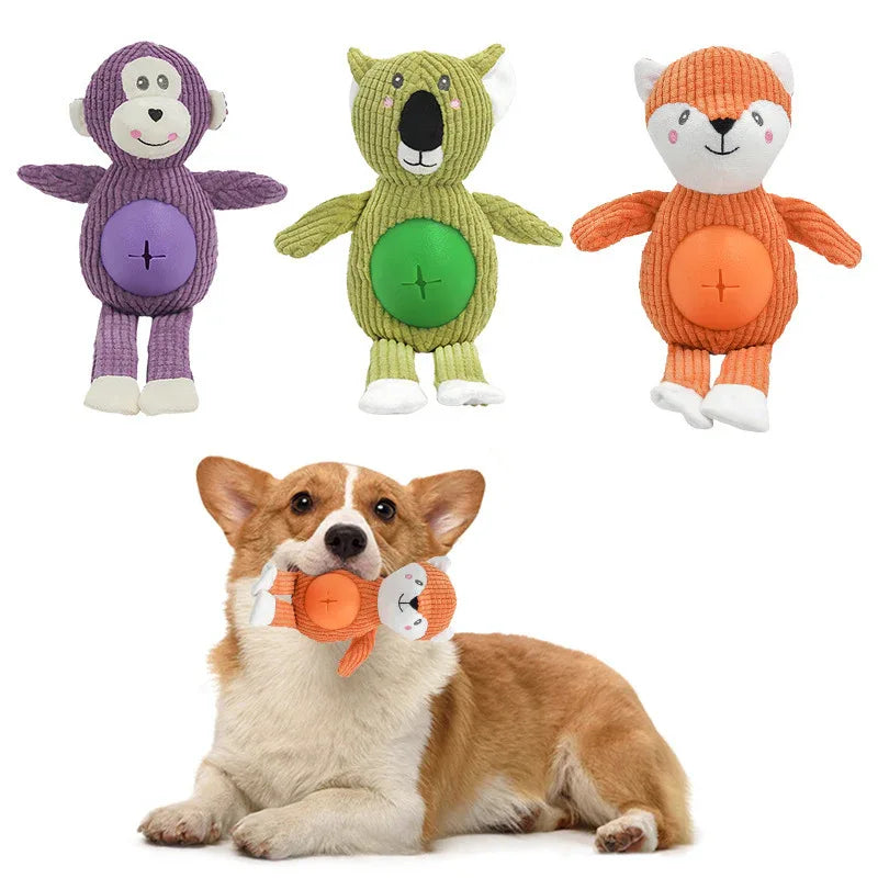 Tierförmiges Stofftier für Hunde, beißfestes Haustierzubehör