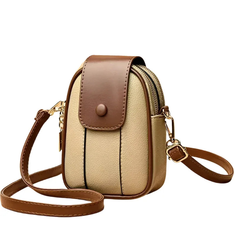 Petit sac de téléphone portable en cuir PU