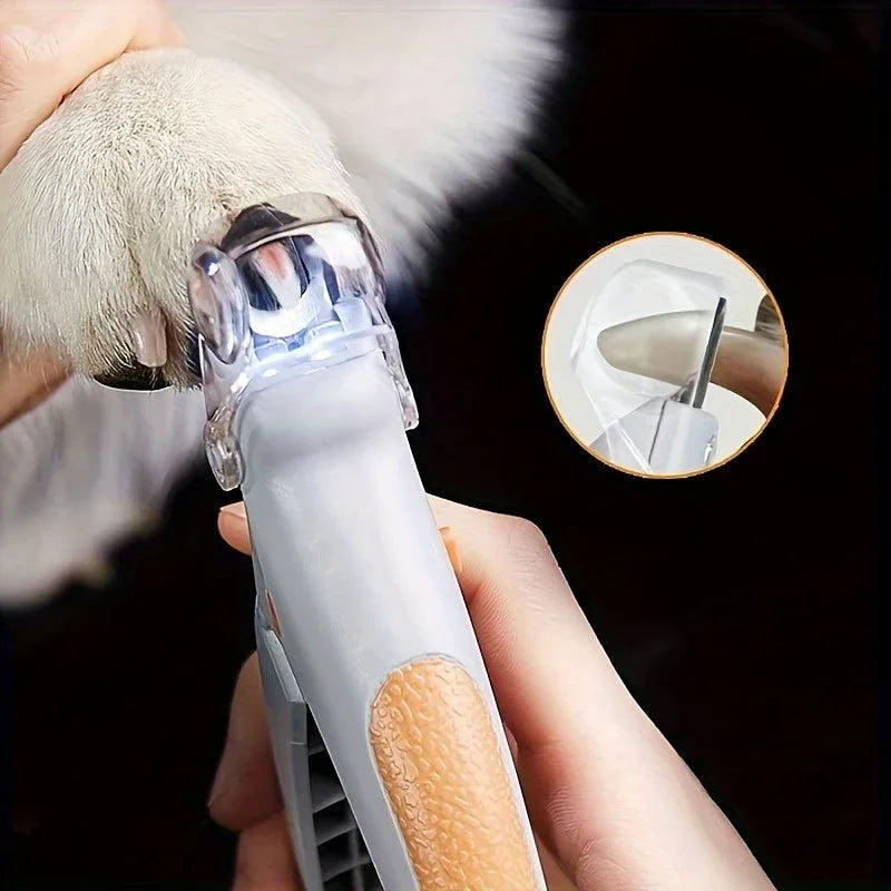 Coupe-ongles lumineux pour animaux de compagnie, avec loupe, adapté à la coupe des griffes et des pattes des chats et des chiens