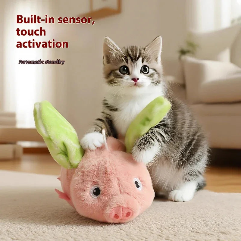 Jouet pour animaux de compagnie chat-chien, simulation de cochon électrique