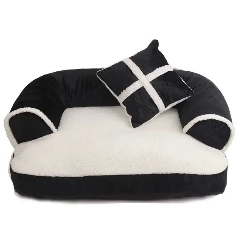 Weiches Katzen-Hundebett Warme Bequeme Sofa mit Kissen