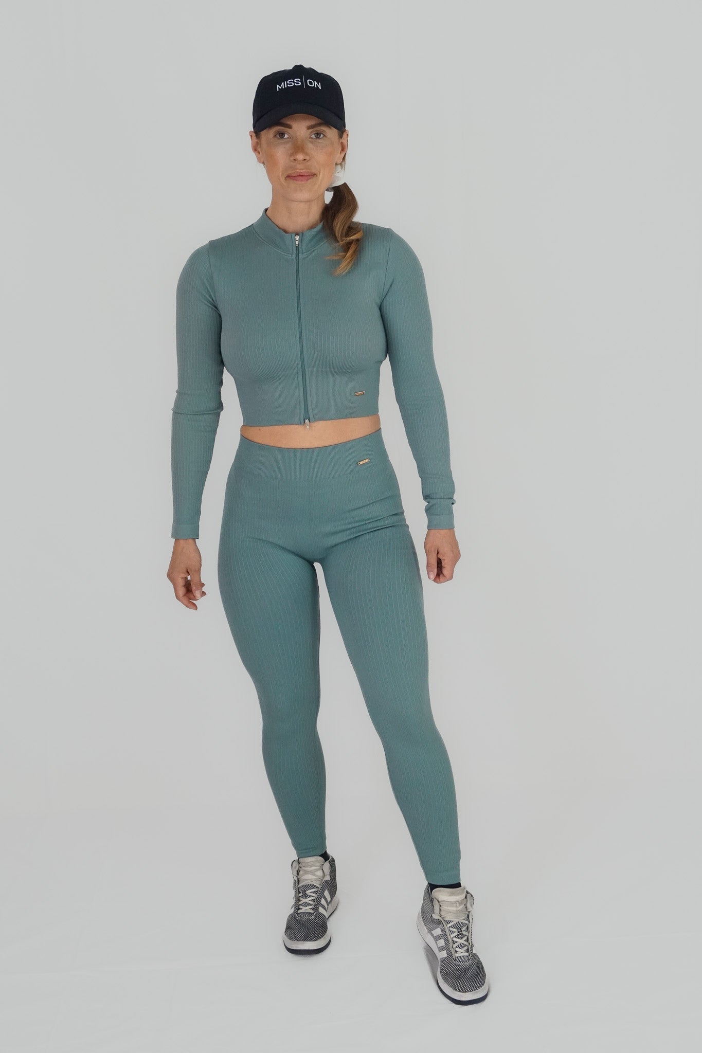 MISS ON RIBBED Seamless Träningsjacka