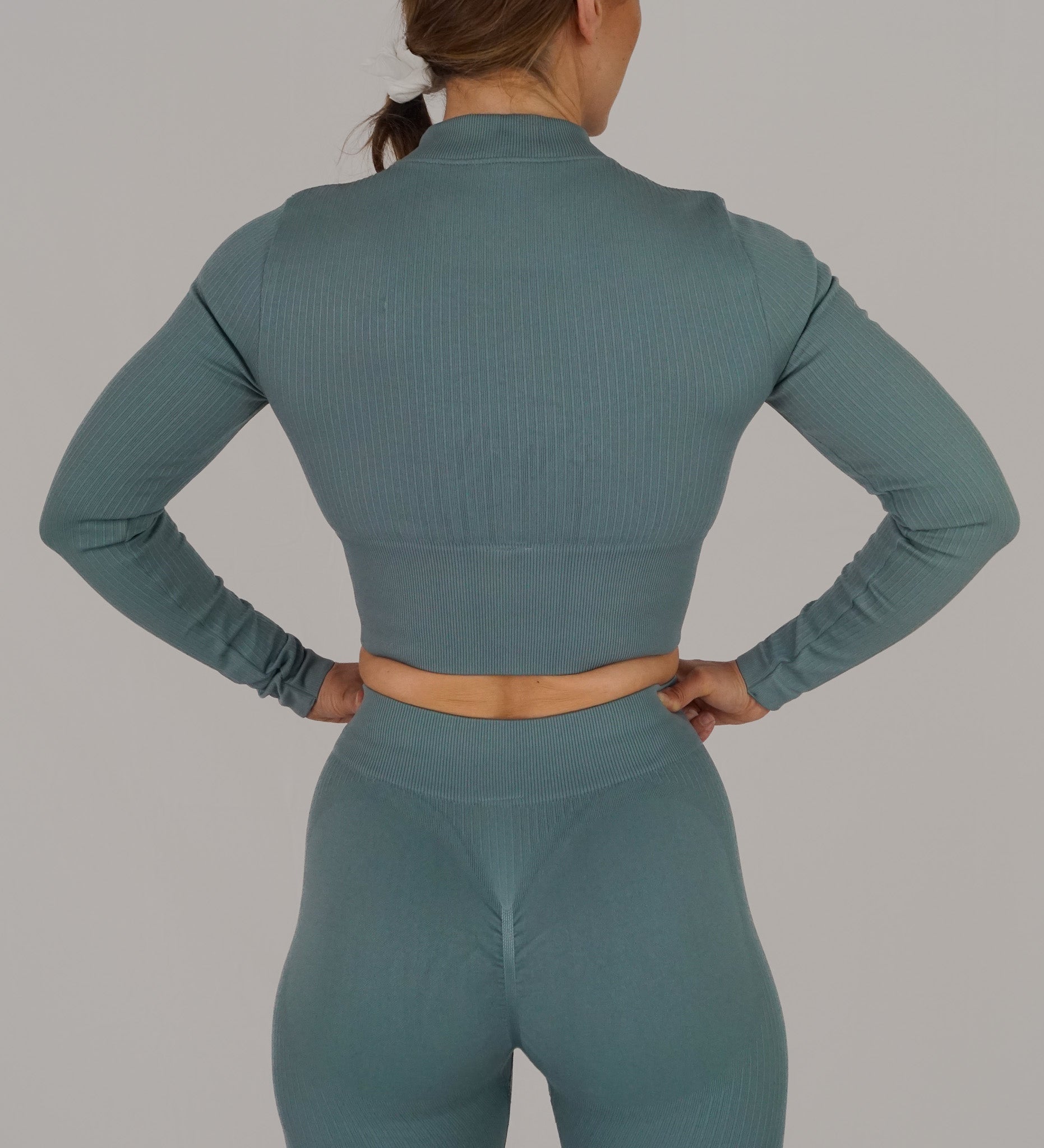 MISS ON RIBBED Seamless Träningsjacka