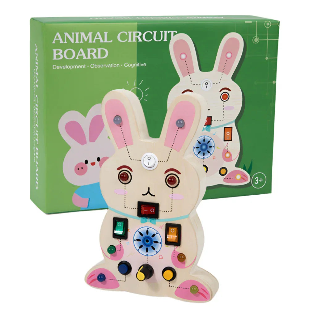 Jouets éducatifs en bois de simulation d'animaux pour circuit imprimé