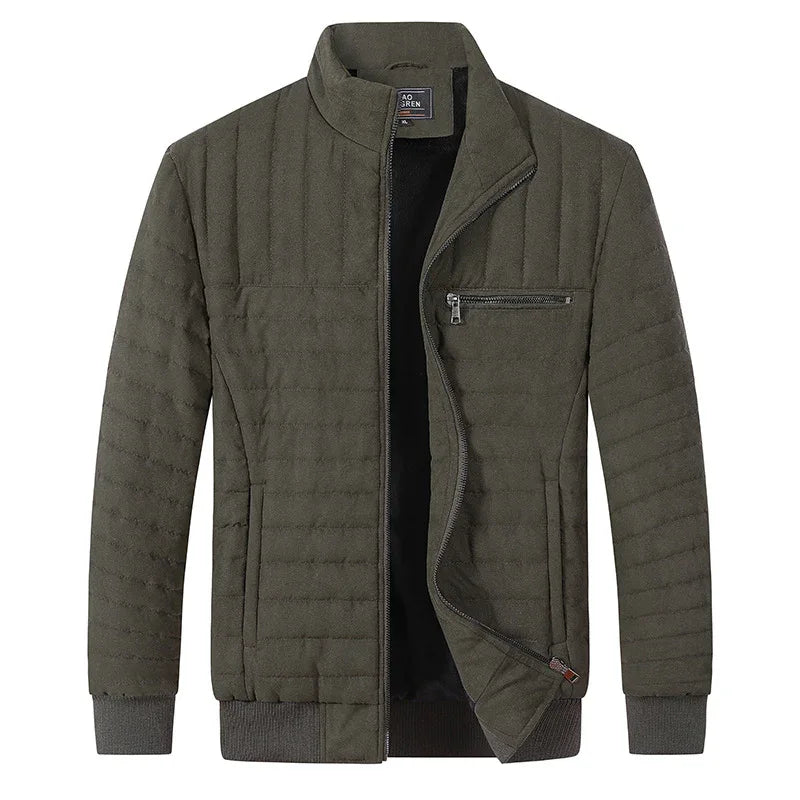 Veste matelassée en coton pour homme à col montant