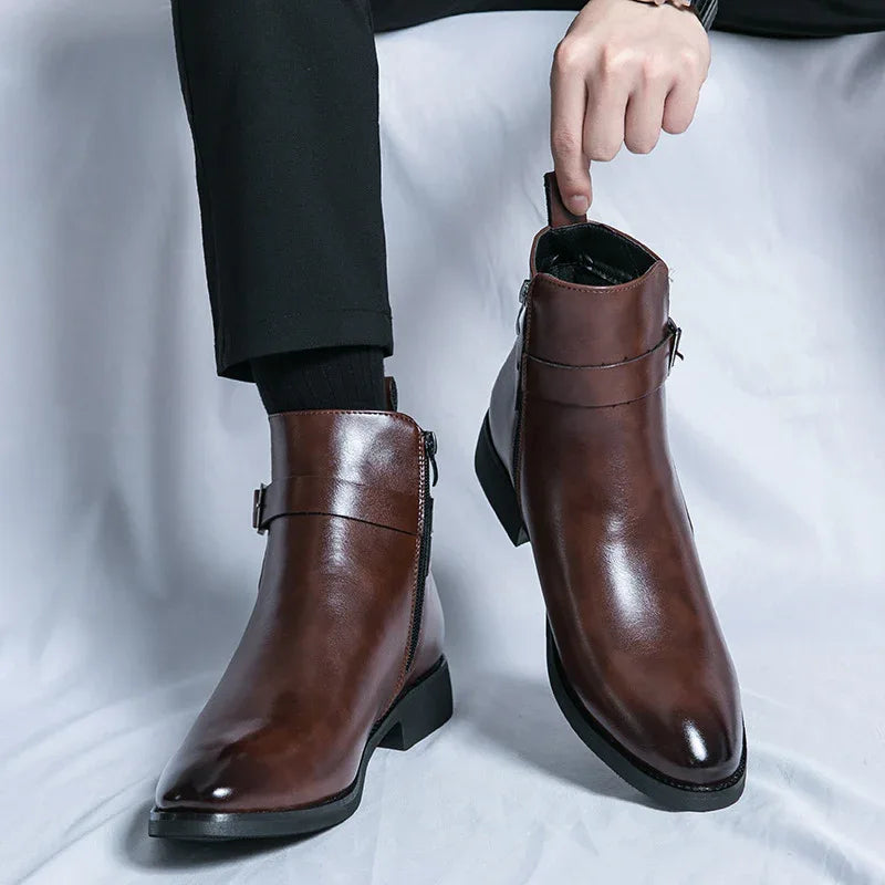 Bottes montantes homme style britannique automne hiver