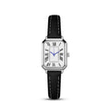 Montre à quartz pour femme, bracelet fin et cadran carré