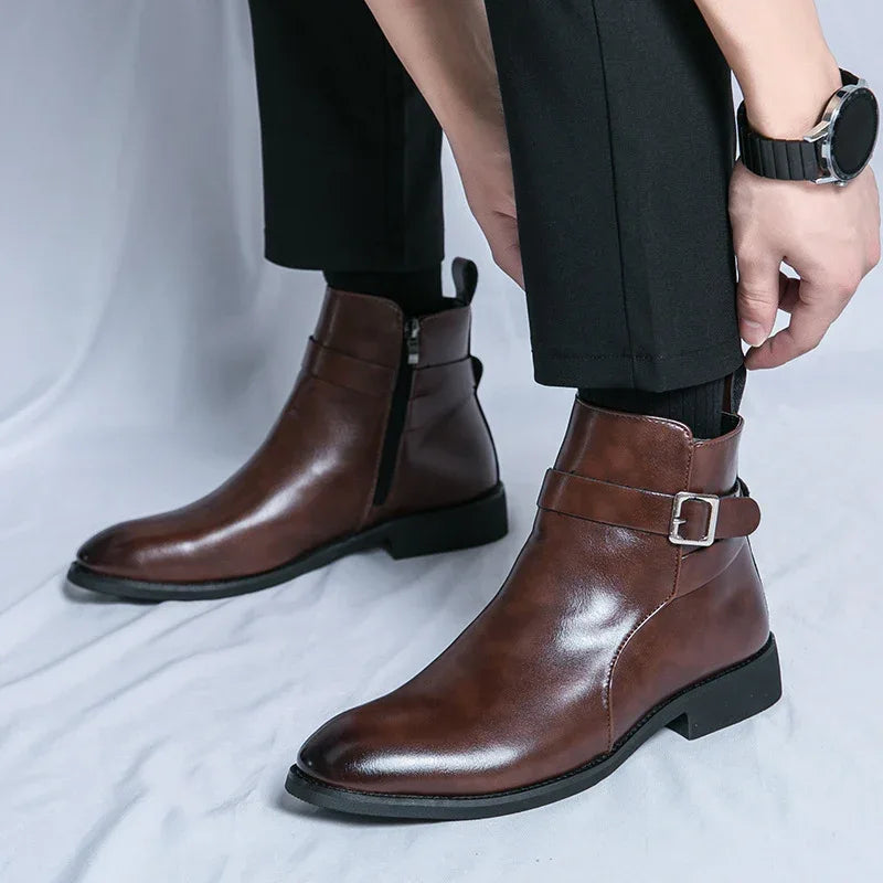 Bottes montantes homme style britannique automne hiver