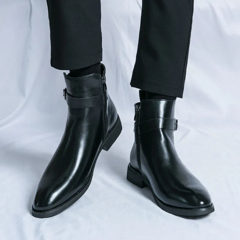 Bottes montantes homme style britannique automne hiver