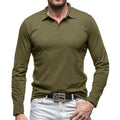 Retro Polo-Shirt mit langen Ärmeln für Herren