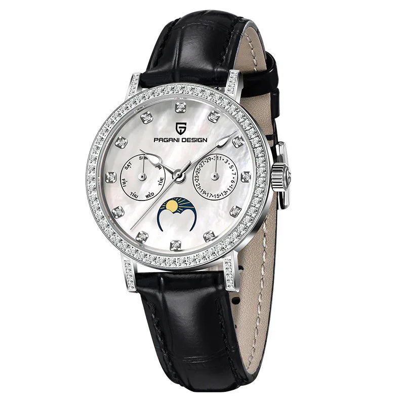 Montre multifonctionnelle à quartz étanche Pagani pour femmes