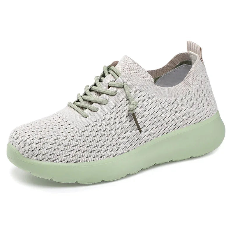 Bequeme Damen-Sneaker, atmungsaktiv, mit dicker Sohle, Freizeitschuhe