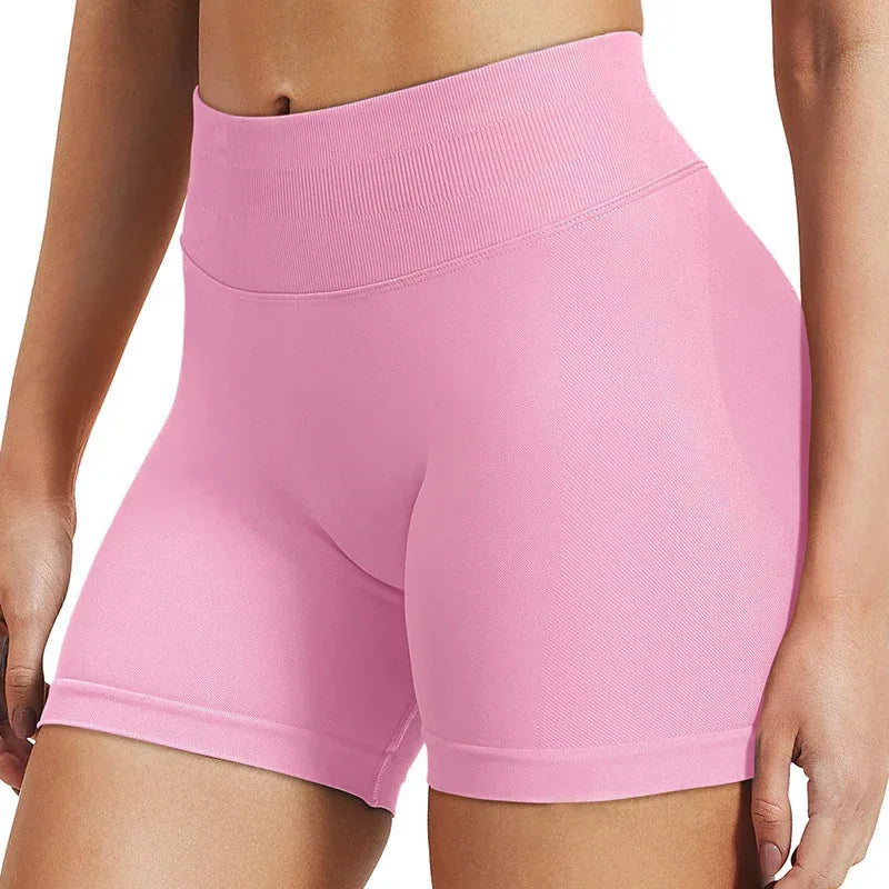 Short de yoga taille haute, serré, rehausseur de hanches, sans coutures, respirant, séchage rapide