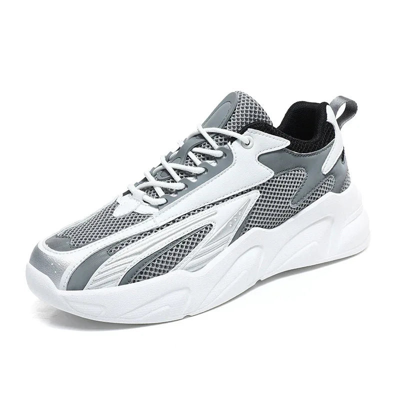 Herren Casual Mesh Sneaker Dicke Sohle Übergröße Leichte Atmungsaktive Laufschuhe