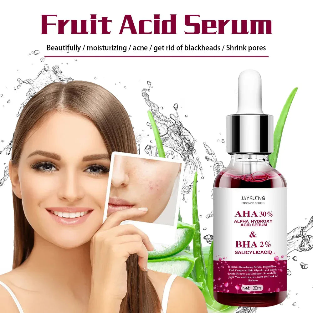 Sérum Acide Tartrique Anti-points Noirs, Acné, Variole, Éclaircissant, Soin de la Peau, Essence Acide