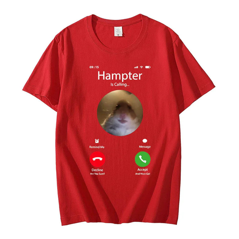 T-shirt unisexe à manches courtes « Hamster fixant la caméra »