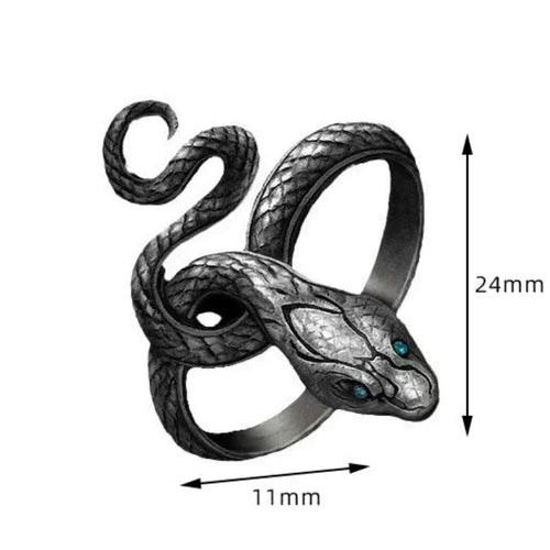 Bague ajustable Serpent Rétro en Alliage de Zinc