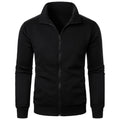 Cardigan à col montant zippé en polaire épais, poignets côtelés, sweat-shirt décontracté