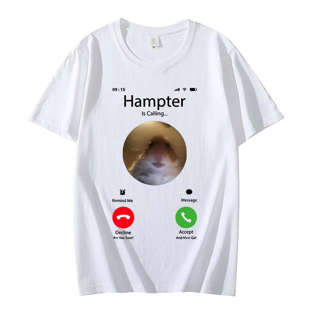 T-shirt unisexe à manches courtes « Hamster fixant la caméra »