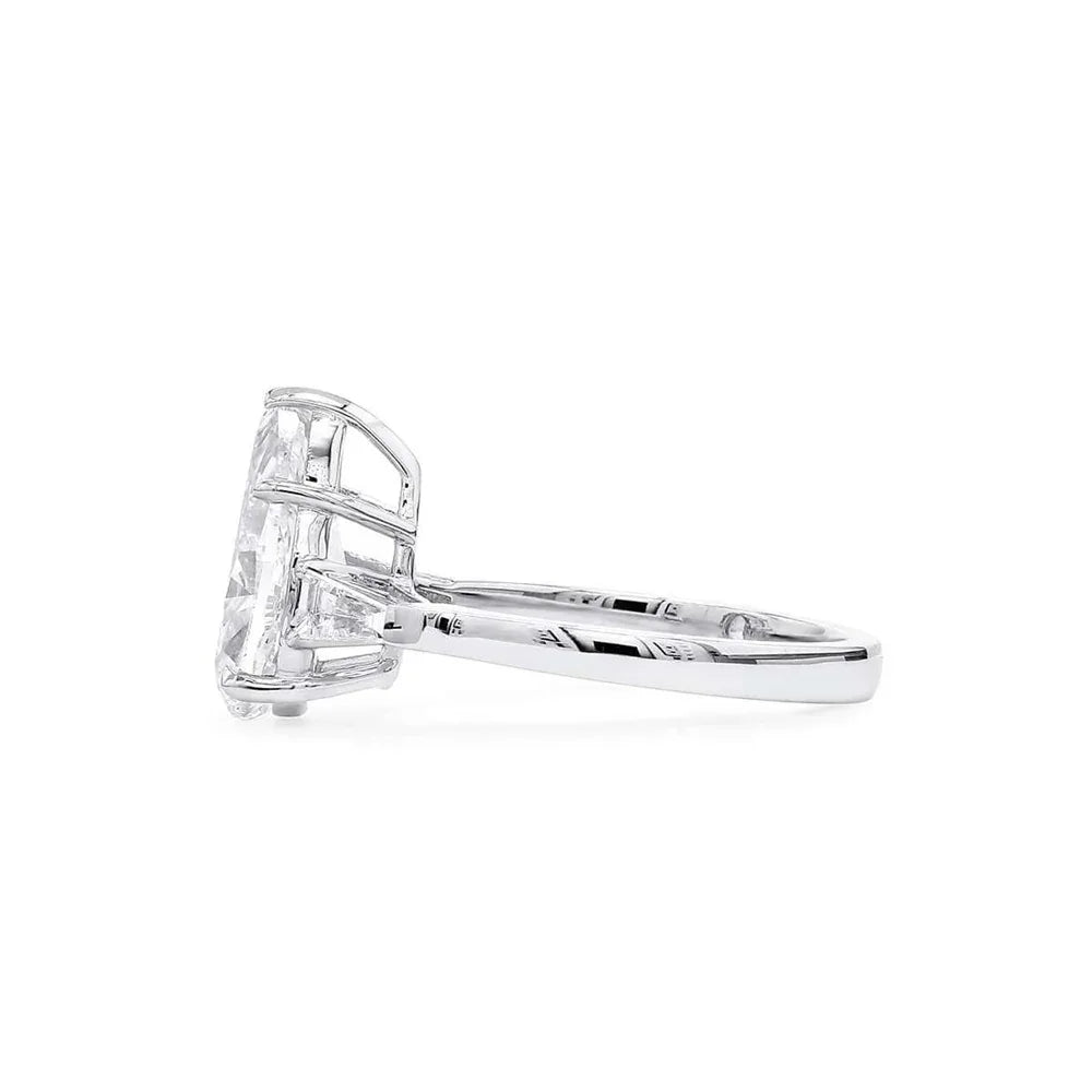 Bague en argent sterling S925 plaqué platine