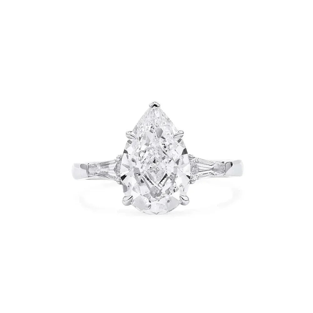 Bague en argent sterling S925 plaqué platine
