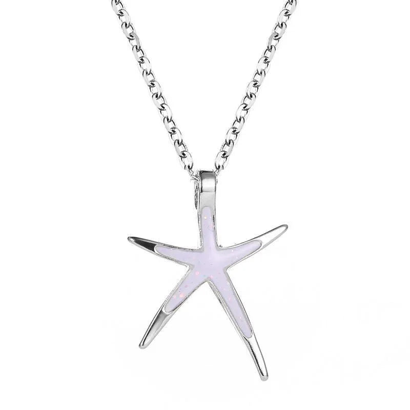 Collier pendentif étoile de mer pour femme style européen et américain