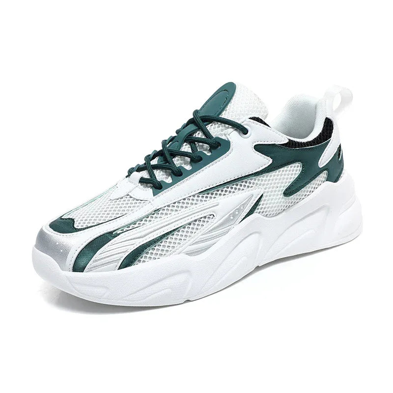 Herren Casual Mesh Sneaker Dicke Sohle Übergröße Leichte Atmungsaktive Laufschuhe