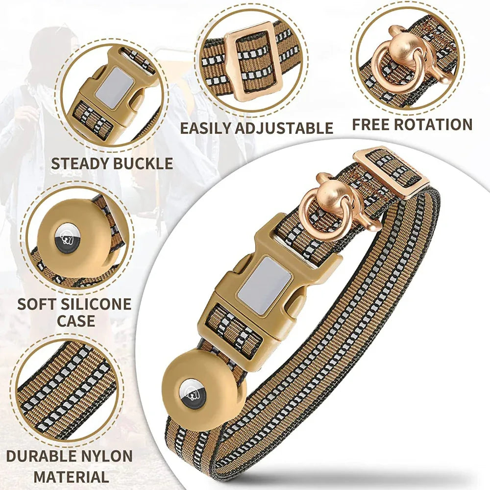 Silikonhülle Nylon Halsband für Hunde (verlorengehensicher)