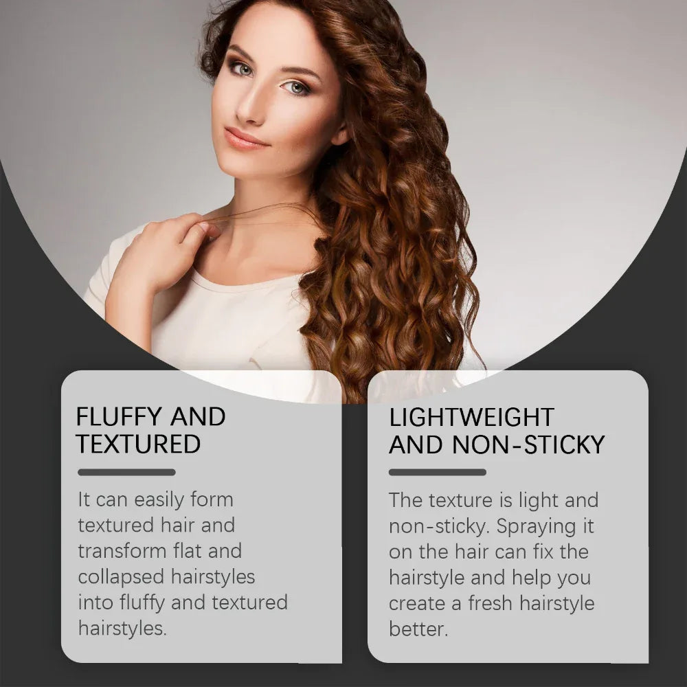 Spray au sel de mer coiffant pour des cheveux volumineux, brillants et sains